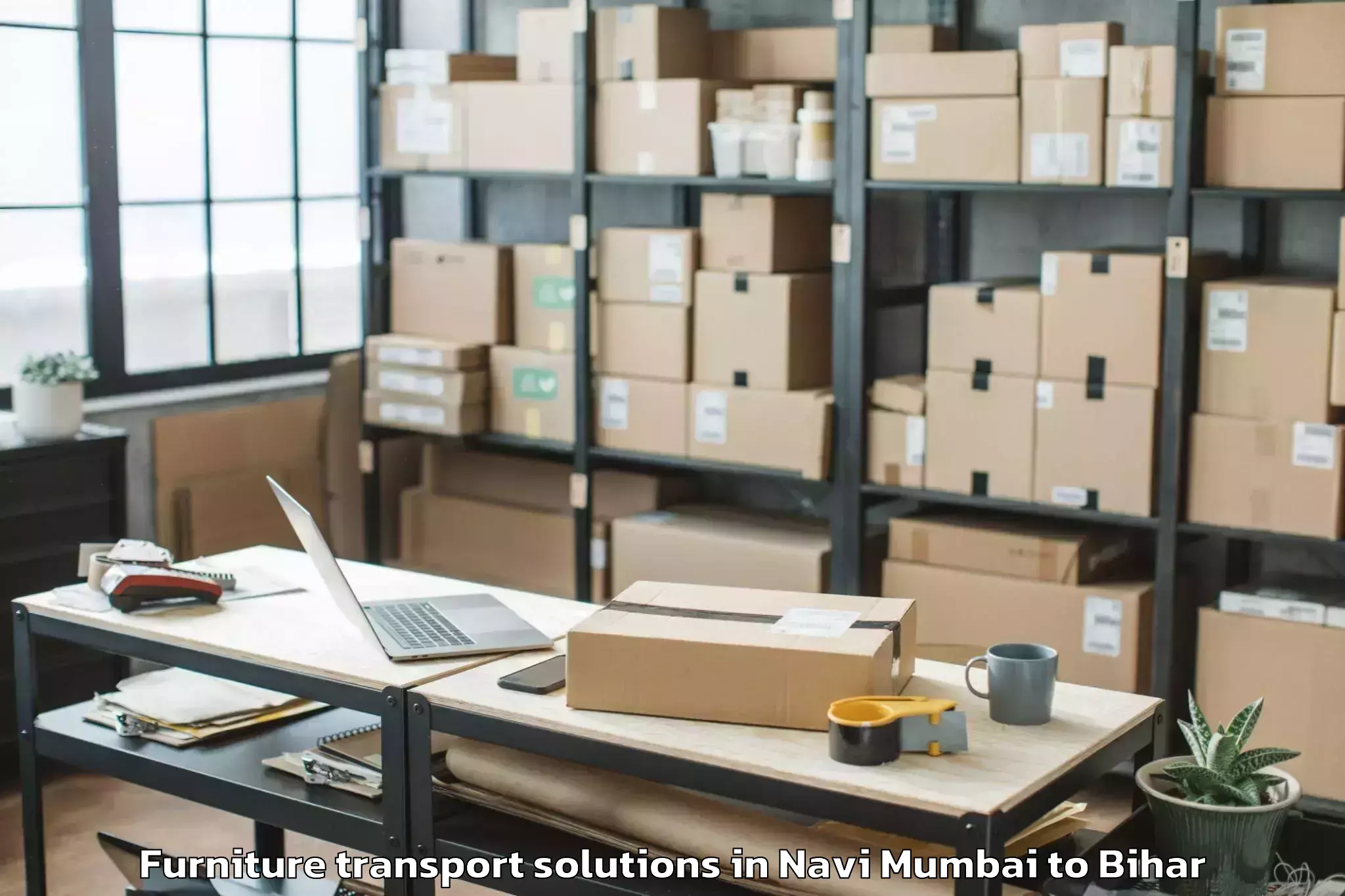 Easy Navi Mumbai to Khagaria Furniture Transport Solutions Booking